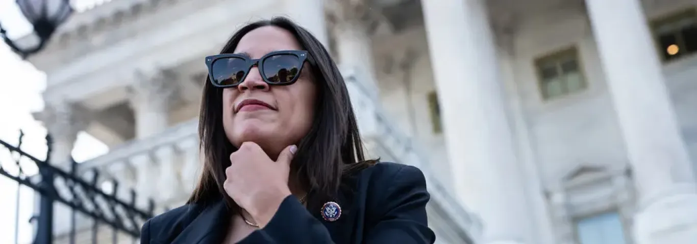 Ms. Ocasio-Cortez at the Capitol last month. Credit: Haiyun Jiang/The New York Times