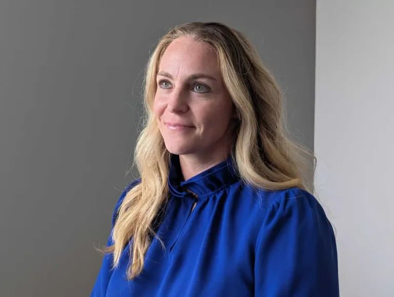 Headshot of Caitlyn Collins, associate professor of sociology at Washington University.